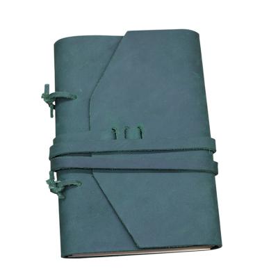 China Best Selling Genuine Leather Hardcover Journal Wrapping Paper Refillable Leather Notebook With High Quality for sale