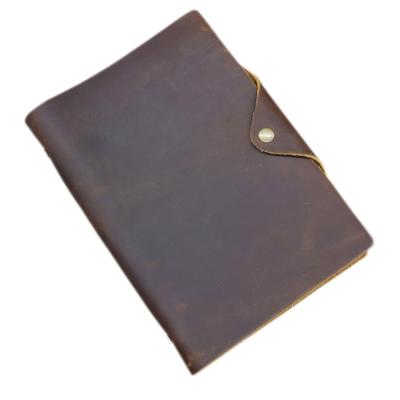 China 1 PC MOQ 6 Ring Binder Notebook Simply Genuine Leather Softcover Cover IN STOCK for sale