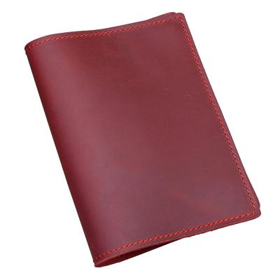 China Hot sale genuine leather printing stitching line handmade genuine leather book magazine cover cover for sale