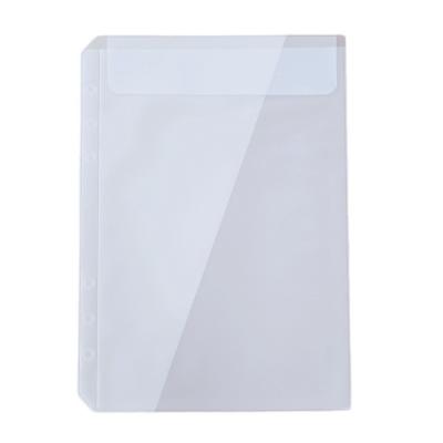 China Fashion PVC Clear 6 Ring Plastic Document Filler Bag Pocket Zipper File Folders Holes Budget Binder Loose Leaf Bag A4 A5 A6 A7 for sale