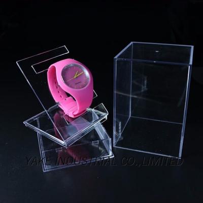 China Eco - Friendly Custom Plastic Watch Packaging Box With Display Stand for sale