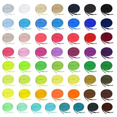 China Single Layer Hoodies Jordan Sneaker Shoelace Strings Shoe Laces AF1/AJ1 Colorful Flat Wide Flat Sports Laces Fabric 8mm for sale