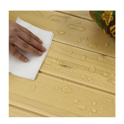 China Waterproof+ECO-Friendly+Self-adhesive Porcelain New Technology 3d Wood Grain Wallpaper For Restaurant Wall Decoration for sale