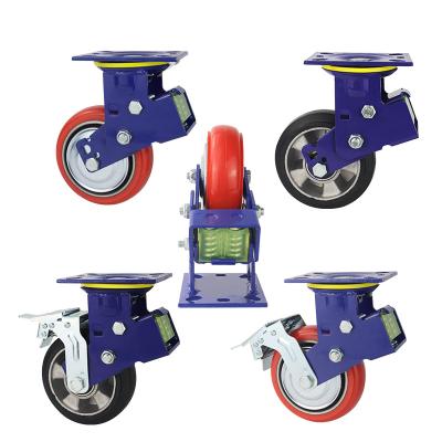 China High Quality Durable Spring Caster 4 Inch Durable Spring Casters Shock Heavy Duty Fender Caster for sale