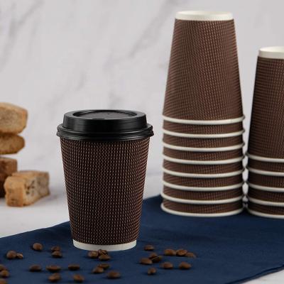 Китай Disposable Double Walled Hot Cups Coffee Hot Tea Drinks Paper Cup Coffee Mug With Lid продается