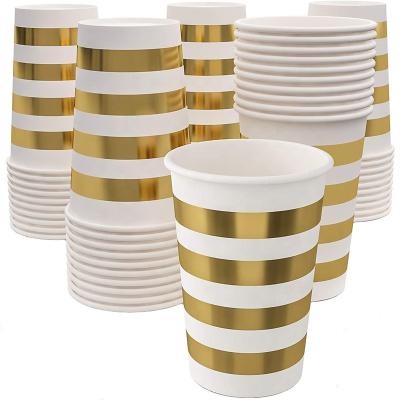 Китай Customized Printed Disposable Gold Plating Paper Cup Coffee Single Wall Paper Cup Packaging Small Coffee Disposable Paper Cups продается