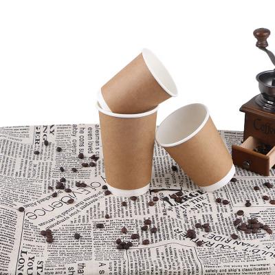 Китай Custom Printed Disposable Espresso Coffee Cups Wrapping Paper Single Wall Takeaway Disposable Cup продается