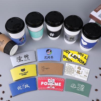 China Recycled Paper Cup Disposable Paper Coffee Holder Materials Paper Cup Holder Custom Paper Cup Sleeve for sale