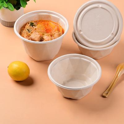 China Minimalist Custom Design Sugar Cane Bagasse Bowl Disposable Food Container for sale