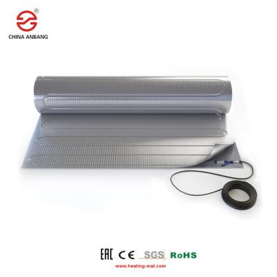 China Low Carbon Electric Foil Heating Mat Wood Floor PTFE Wire Aluminum Heating Mat for sale