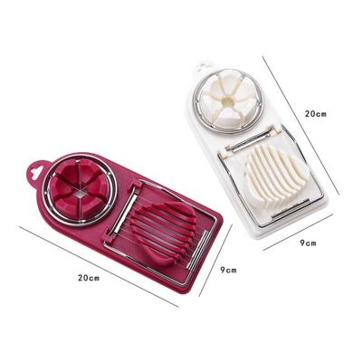 China Durable Egg Cutter Heavy Duty Slicer For Strawberry Fruit Garnish Slicer Stainless Steel Cutting Wires Egg Slicer for sale