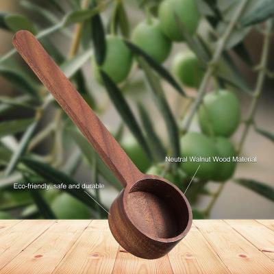 China Minimalist Teaspoon in Walnut Wood Wooden Measuring Tablespoon for Coffee Beans Coffee Scoop Wooden Measuring Set for sale