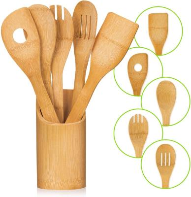 China Wholesale Sustainable 100% Natural Organic Kitchen Cookware Bamboo Set for sale