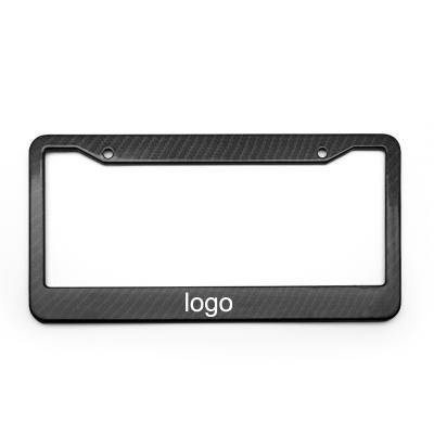 China No USA CANADA Size Customized Carbon Fiber Aluminum Alloy Car Number License Plate Frame for sale