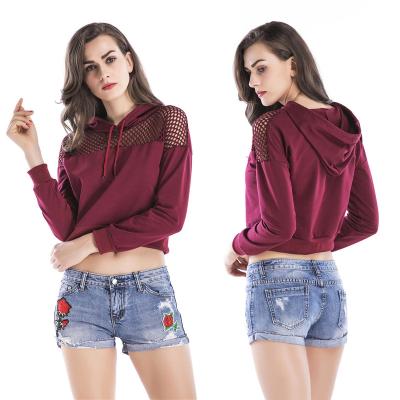 China Autumn Soft Factory Customized High Quality Ladies Crop Short Casual Sheathed Top Hoodie Long for sale