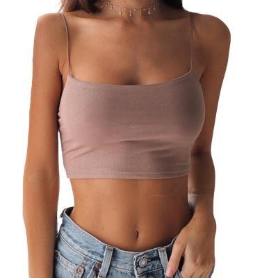 China Trendy Crop Soft Feminine Backless Top Casual Women Fashion Breathable Tank Tops for sale