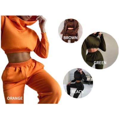 China Autumn Winter Two Piece Hoodie Women Sweatsuit Two Piece Set Long Sleeve Breathable Two Piece Tracksuit Pants Women Set Women for sale