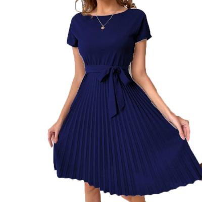 China Gently daily go out collocation dress solid color casual fabric comfortable loose dress for sale