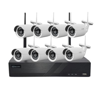 China NIGHT VISION 1080P 8ch NVR Kit Wireless IP Camera System with 8pcs Bullet Cameras WF-9304B4PNN for sale