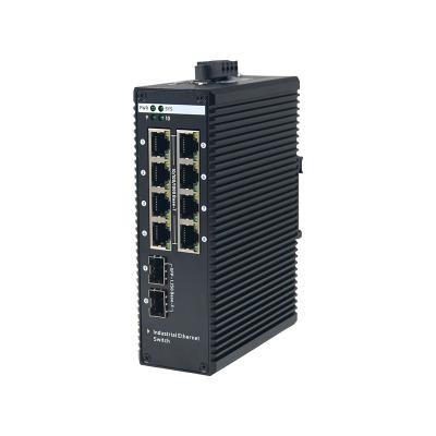 China POE 8-Port 10/100/1000Mbps Industrial L2 Managed PoE Switch with 2 SFP Uplink IES7511-8PGE2GF-DC for sale