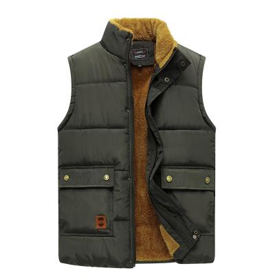 China New Arrival Sleeveless Warm Windproof Down Coat Waterproof Stand Up Collar Padded Vest Winter Stripper Vest Plus Size Men's Vest for sale