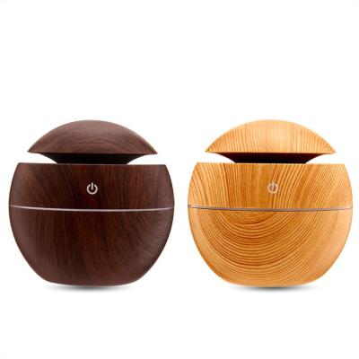 China Best Selling LK316 Household Essential Oil Diffuser 7 Color Led Night Light USB Wood Grain Ultrasonic Mist Air Humidifier for Home Office for sale