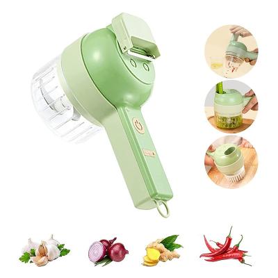 China Viable Smart LK242 Instrument Electric Slicer Kitchen Chopper Handheld Food Processor Portable 4 in 1 Hand Held Electric Vegetable Cleaver for sale