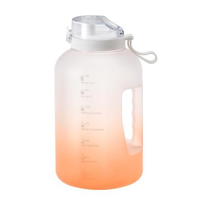 China LK108 BPA Viable Airtight Free Hydration Outdoor Sports Fitness Straw Lid Plastic Motivational 64oz Water Bottle With Time Marker for sale