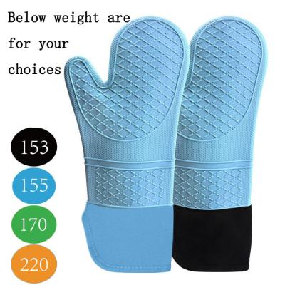 China USSE BBQ Cotton Kitchen Sustainable Heat Resistant Baking Silicone Oven Mitts For Microwave LK347 for sale