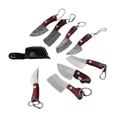 China LK360 Mini Knife Sheath Keychain Pocket Non-variable Cutter Set For Package Opener Box Tiny Knives Key Chain With Small Leather Sleeve for sale