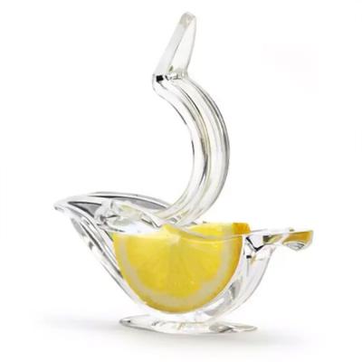 China Viable Hot Sell Acrylic Crystal Press Lime Juicer Kitchen Glass Tools Dinner Dish Elegance Press Art Bird Lemon Squeezers for sale