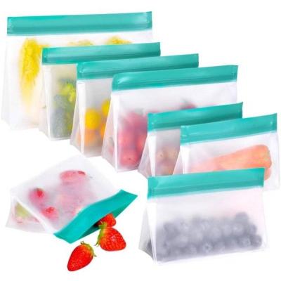 China LK138 Hot Sale Eco Friendly Leakproof Reusable Freezer Silicone Liquid Food Storage Bag With Reusable Ziplock Bags for sale