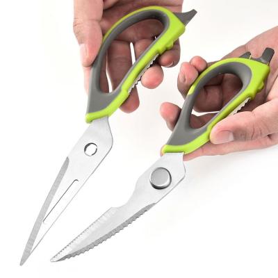 China Chicken Bone Cutting Scissors LK133 Kitchen Scissors With Stand Magnetic Multifunctional Stainless Steel Heavy Duty Kitchen Shears for sale