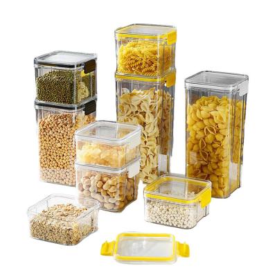 China Wholesale Freshness Preservation LK277Sealed Container Grain Storage Box With Lid Kitchen Ending Clear Plastic Storage Sealed Storage Bin for sale