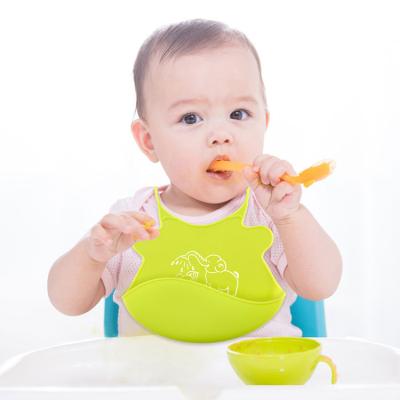 China BPA Free Silicone Antibacterial Adjustable Bib, New Waterproof Saliva Bibs Infants Baby Kids Silicone Bib LK355 for sale