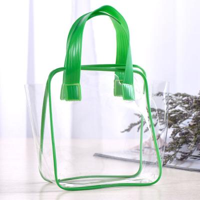 China Tote Gift Packing Toy Bag Clear PVC Moisture Proof Eco-Friendly Waterproof Handbag for sale