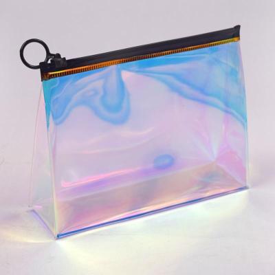 China NATIONAL 20*5*15cm Made in Dongguan Clear Hologram PVC Cosmetic Bag for sale