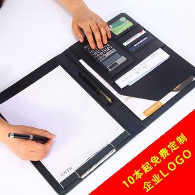 China NATIONAL Trade Manager Leather Multi-Function Leather Folder Real Estate Board Set Board Business Folder High-end Portfolio ocument portfolio for sale