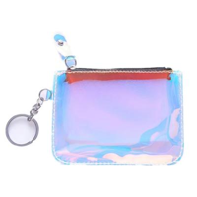 China Normcore/Hot Creative Transparent Coin Purse Custom Made Lady Taobao Minimalist Laser Coin PVC Card Factory Package for sale