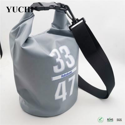 China Custom Waterproof Tube Bag 500D 10L Size And Logo PVC Waterproof Dry Bag for sale