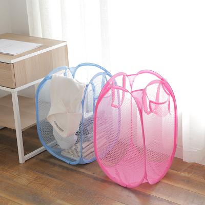 China 1653 Handled Collapsible Dirty Basket Household Color Laundry Basket Storage Clothes Storage Basket for sale