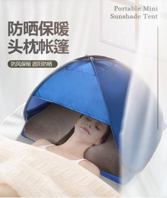 China Camouflage/Field Game Mode Outdoor Use Keep Warm Portable Mini Sunshade Head Tent With Phone Pocket for sale