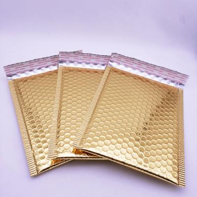 China Poly Bubble 18*18cm Gold Color Bubble Mailer Mailing For Phone for sale