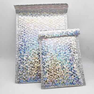 China Poly Bubble 18*18cm Hologram Laser Bubble Mailer Mailing For Book for sale