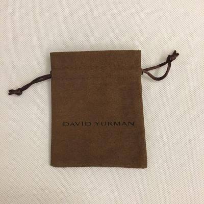 China Custom Microfiber Suede Brown Jewelry Packaging Pouch 7*9cm for sale