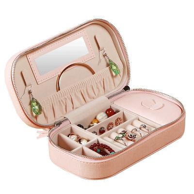 China Recyclable princess travel jewelry storage box earrings necklace storage goods accept cute simple elry box for sale