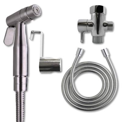 China Shattaf No-needle Sprayer Kit Redge - Shattaf Bidet for Bathroom Accessories Toilet Use Adapter Metal Cloth Diaper Shattaf Shower for sale