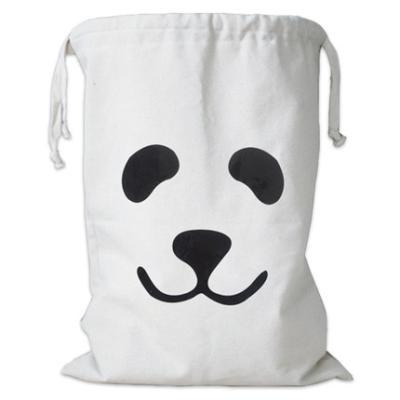 China Canvas Cotton Folding Drawstring Bag Wholesale Printed Customized Logo for sale