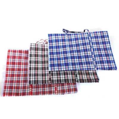 China Recyclable PP Woven Fabric Motion Home Heavy Duty Grid Bag Custom PP Woven Bag for sale