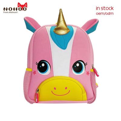 China NOHOO Waterproof Neoprene Kids School Bags With Cartoon Unicorn Kids Baby Carrier Backpack for sale